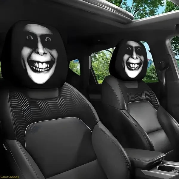 (Halloween 50% Off Saleπ₯π) Funny Cartoon Car Headrest Covers β 2PCS Universal Fit π