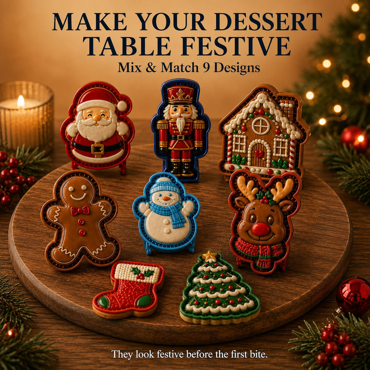๐ 8-Design Christmas Mini Pie Mold Collection