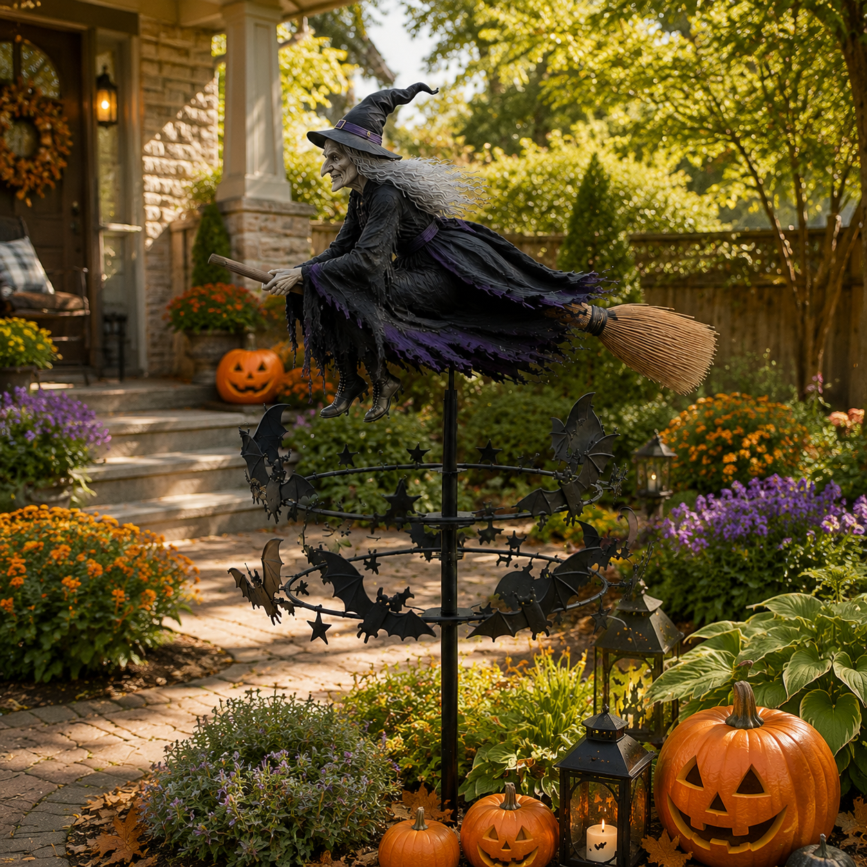 🔥Halloween Early Bird Offer: 50% off🧙♀️ The Enchanted Witch Garden Wind Spinner