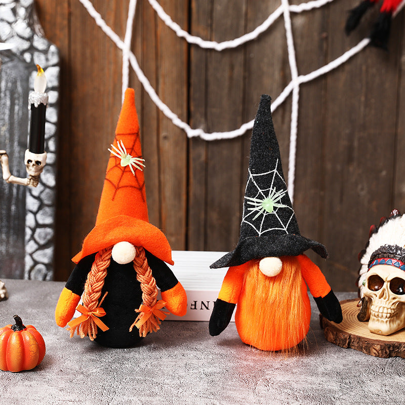 Halloween Witch Hat Spider Gnome