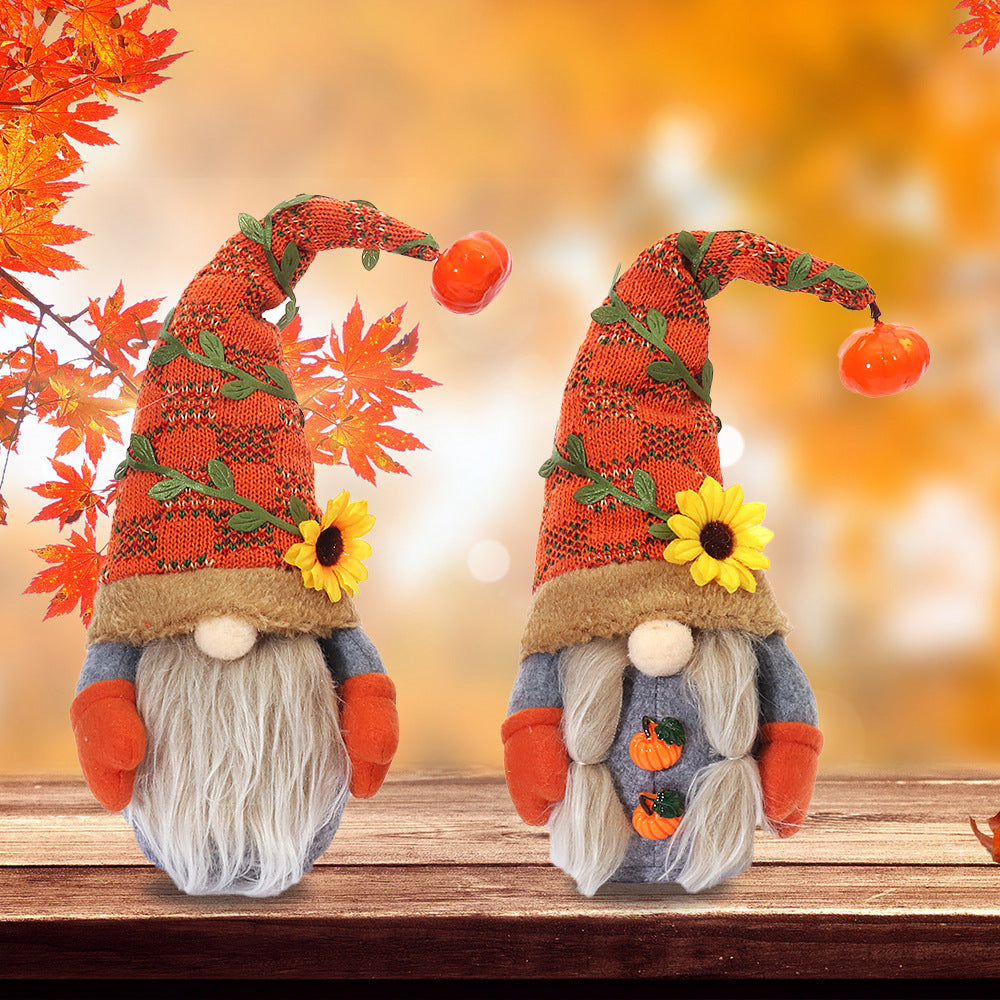 Orange Pumpkin Gnome