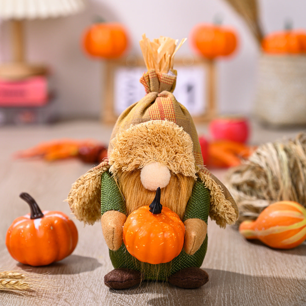 Pumpkin and Sunflower Gnome