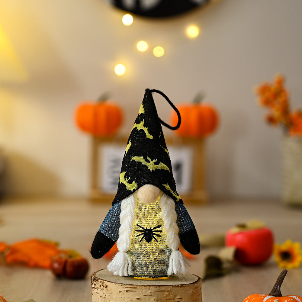 4 Pcs Halloween Lighted Hanging Gnomes