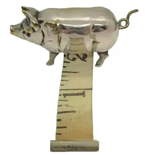 📏Antique-Inspired Pig Mini Tape Measure