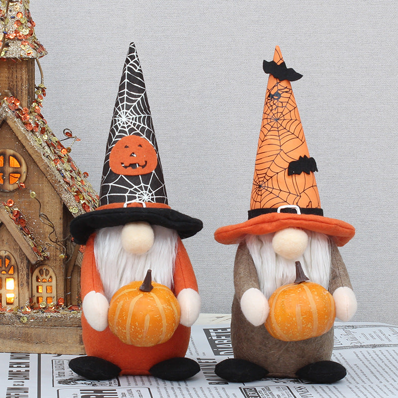 Halloween Pumpkin Bat Gnome