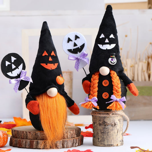 Halloween Black Gnome