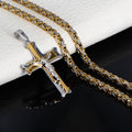 Grace 2026 - Double-Toned Jesus Cross Pendant Necklace