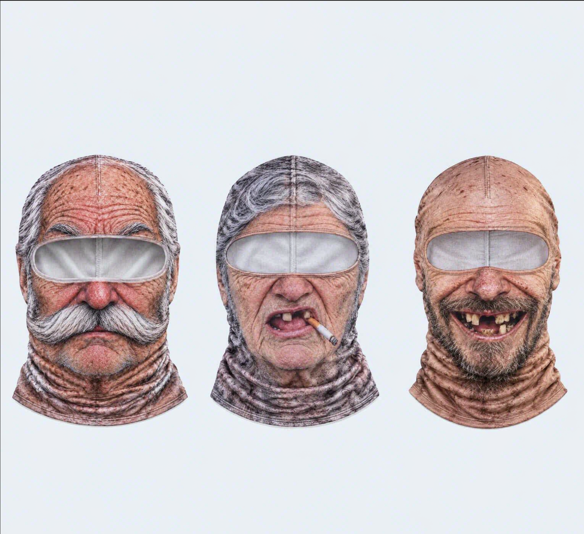 Funny Realistic Face Ski Mask – Hilarious Winter Party Gear for Outdoor Groups