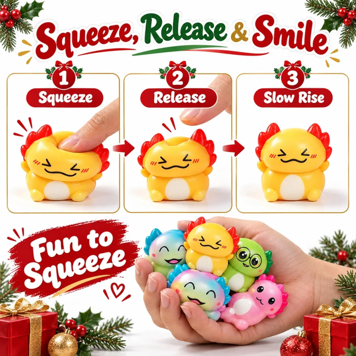 Axolotl Christmas Gifts - Axolotl Squishy Advent Calendar