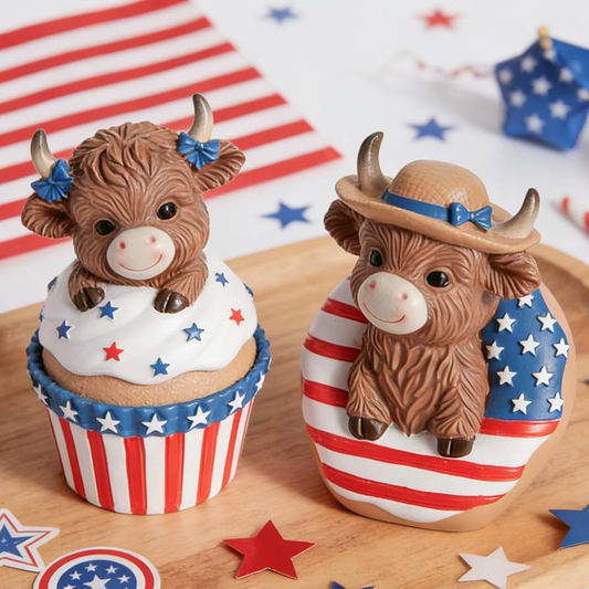 (🐮 50% Off ！！)🇺🇸 250th Anniversary: Patriotic Highland Cows – 1776-2026 Tribute! 🎉