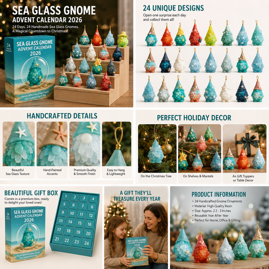 🎄Christmas Early Bird Sale |🌊🧝‍♂️Sea Glass Gnome Advent Calendar 2026