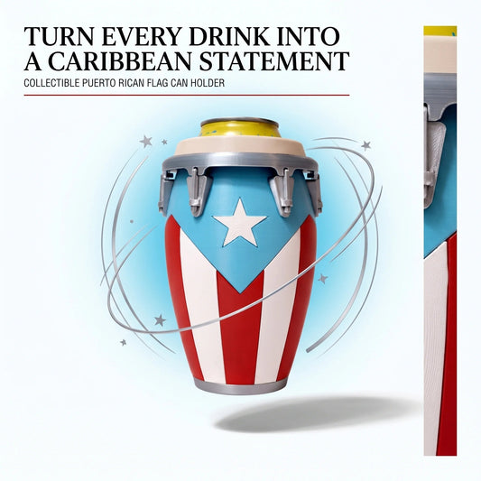 🔥 🔥 Conga-Style Can Holder – Celebrate Caribbean Pride, One Sip at a Time