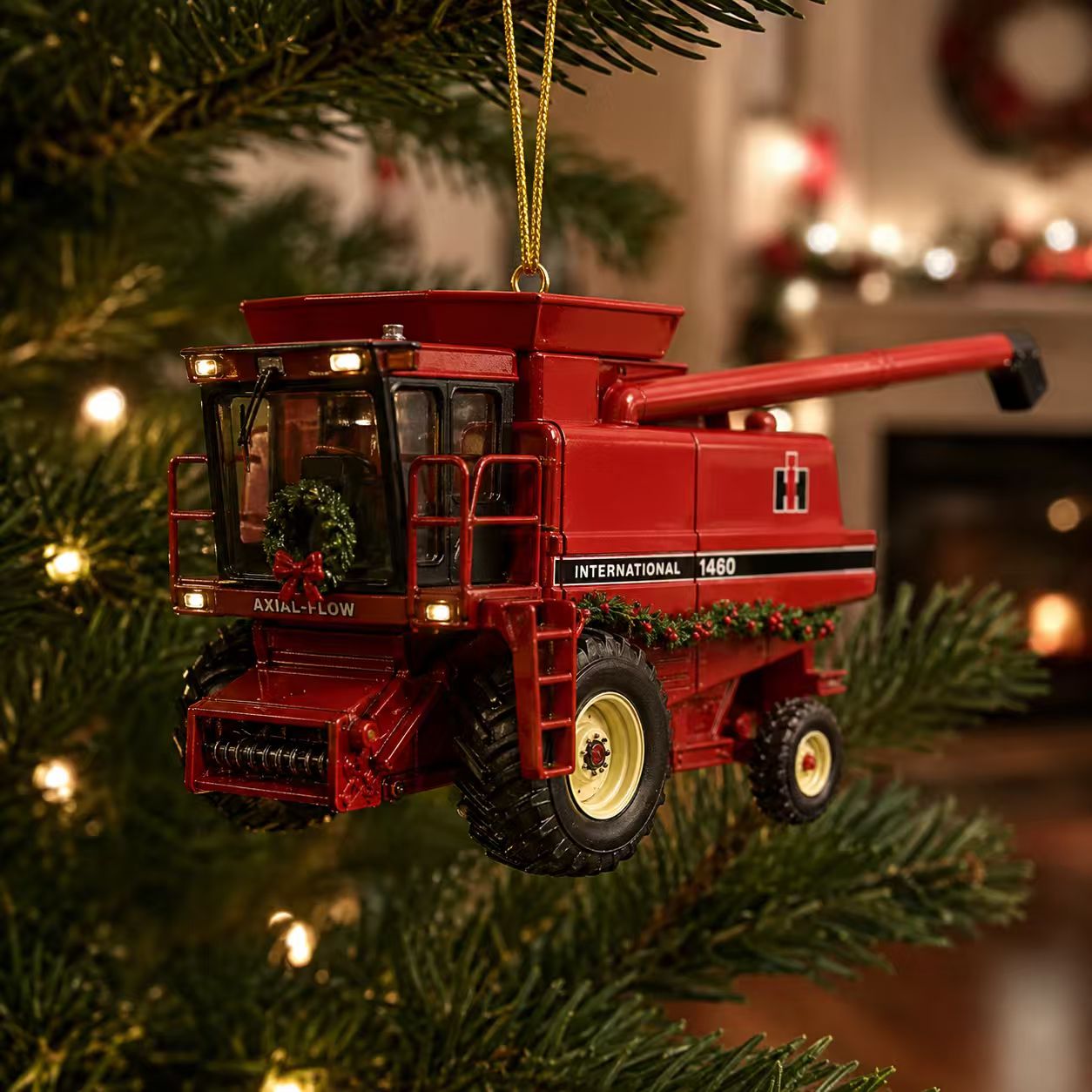 International 1460 Axial-Flow Combine Christmas Ornament