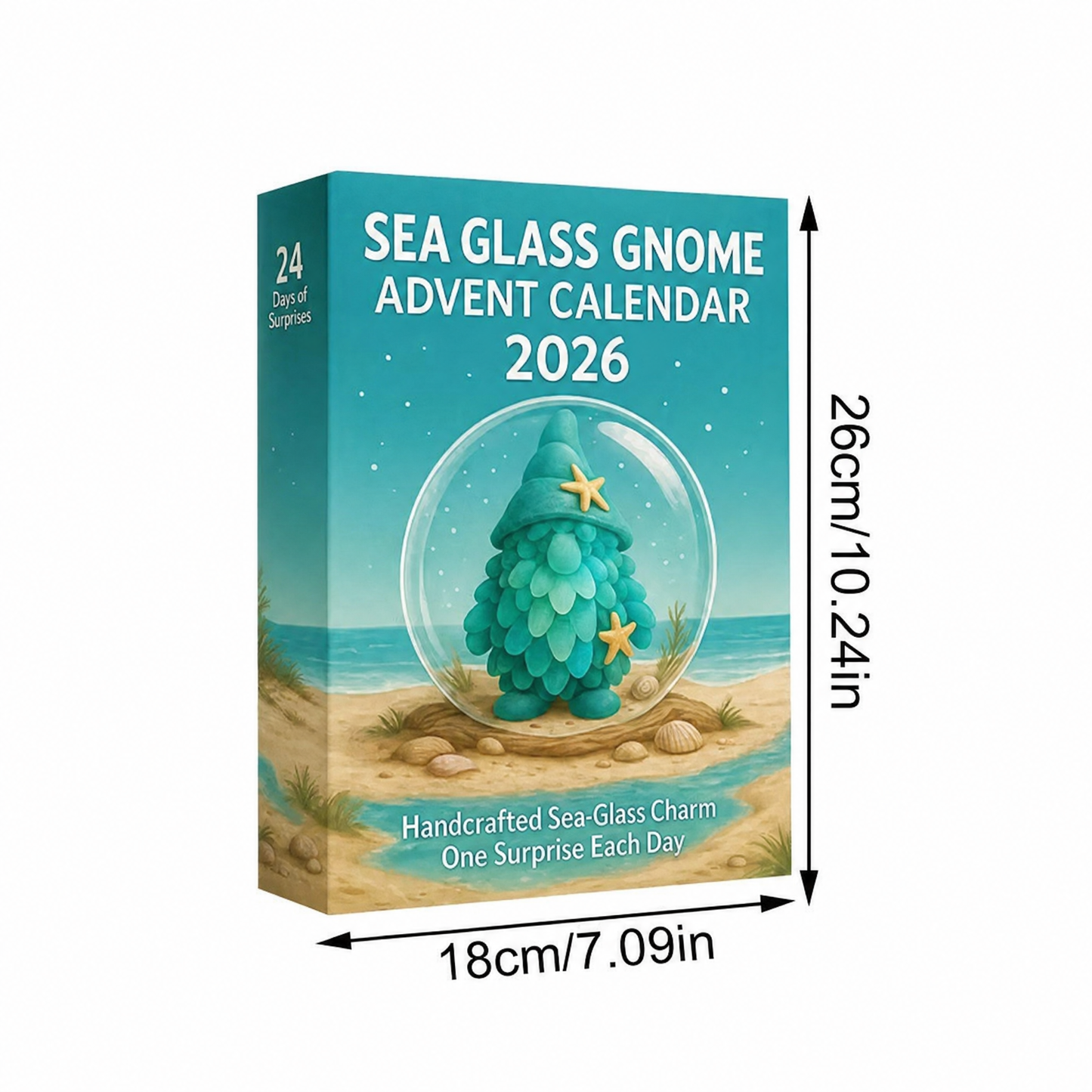 🎄Christmas Early Bird Sale |🌊🧝‍♂️Sea Glass Gnome Advent Calendar 2026